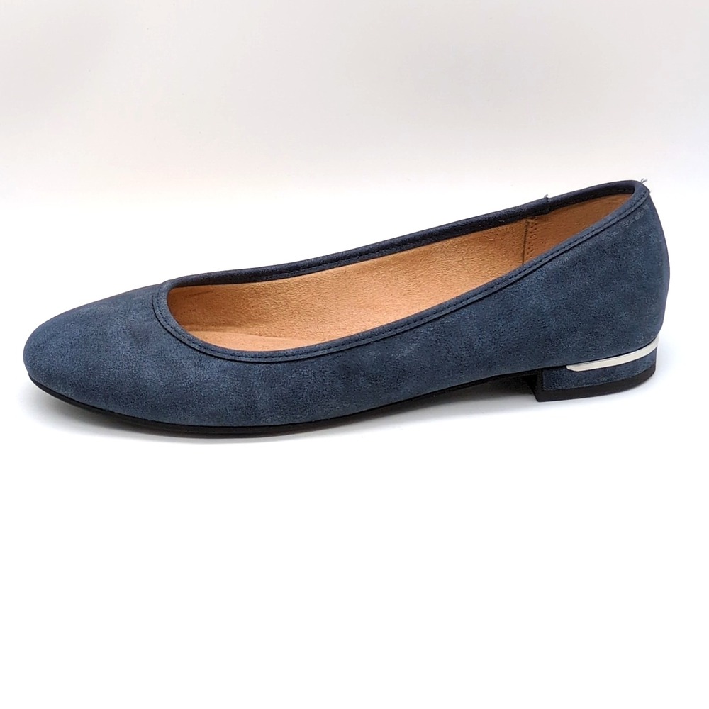 Life Stride Shoes Womens Vivienne Blue 9 Wide Ballet Flats Dressy Slip On